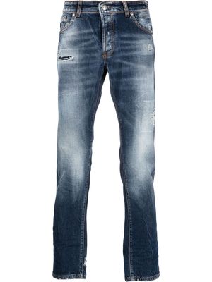 John Richmond washed slim-cut jeans - Blue