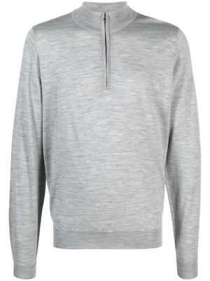 John Smedley Barrow zip pullover jumper - Grey