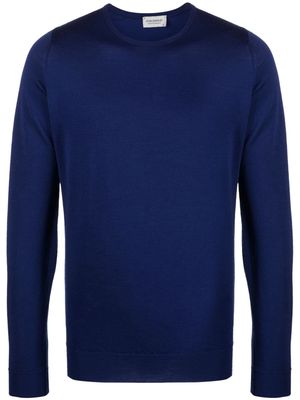 John Smedley fine-knit merino jumper - Blue