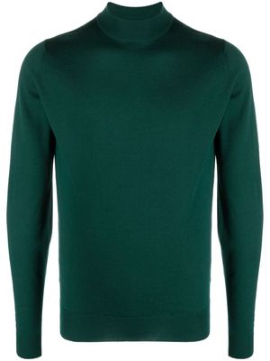 John Smedley high-neck merino-wool jumper - Green