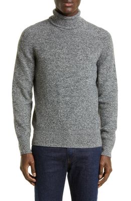 John Smedley Kolton Recycled Cashmere & Wool Turtleneck Sweater in Monochrome