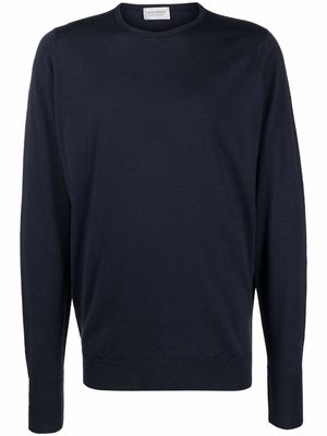 John Smedley Marcus crew-neck knitted jumper - Blue