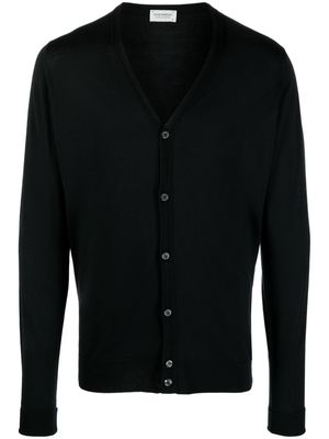 John Smedley V-neck merino wool cardigan - Black