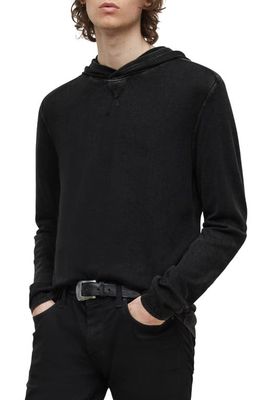 John Varvatos Canton Cotton Hoodie Sweater in Black