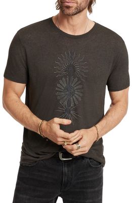 John Varvatos Dagger Embroidered T-Shirt in Carbon Grey at Nordstrom, Size Small