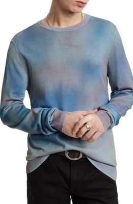 John Varvatos Dahl Mercerized Cotton Crewneck Sweater in Dutch Blue