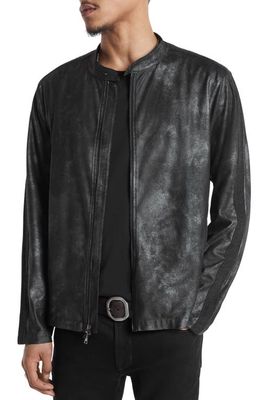 John Varvatos Hartley Regular Fit Racer Jacket in Black