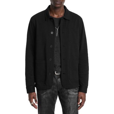 John Varvatos Kenmare Textured Knit Jacket in Black