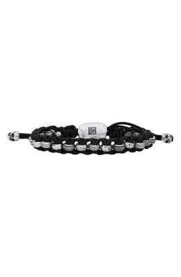 John Varvatos Men's Sterling Silver Beaded Slider Bracelet