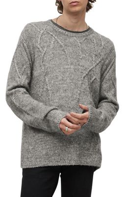 John Varvatos Nolans Fading Cable Sweater in Silver Heather