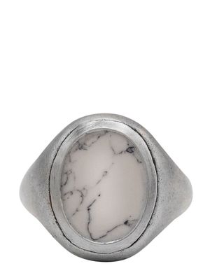 John Varvatos oval howlite ring - Silver