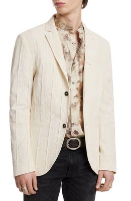 John Varvatos Pintuck Slim Fit Organic Cotton Jacket in China White