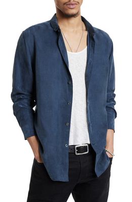 John Varvatos Slim Fit Button-Up Shirt in Indigo