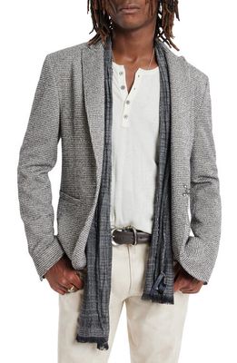 John Varvatos Textured Wool Sport Coat in Black/White