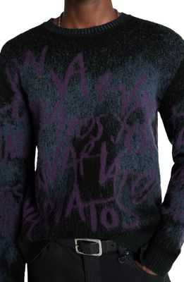John Varvatos Vinheta Relaxed Sweater in Black