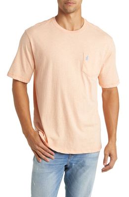 johnnie-O Dale Heathered Pocket T-Shirt in Clementine