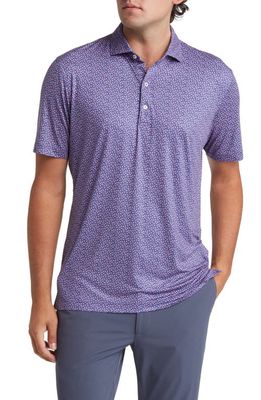 johnnie-O Orson Floral Performance Polo in Navy