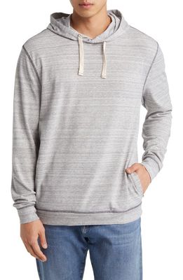 johnnie-O Peppers Heathered Cotton Hoodie in Light Gray