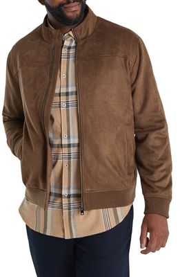 Johnny Bigg Ashford Faux Suede Bomber Jacket in Brown