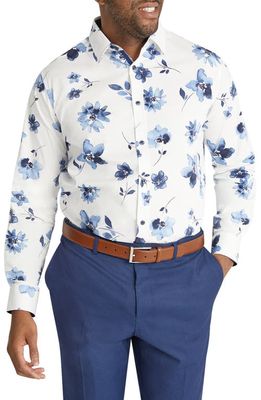 Johnny Bigg Camden Floral Stretch Button-Up Shirt in White