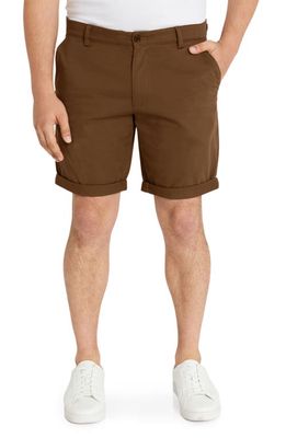 Johnny Bigg Charlie Cotton Stretch Canvas Shorts in Coffee