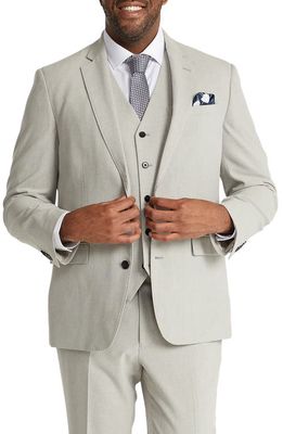 Johnny Bigg Clooney Regular Fit Stretch Suit Jacket in Stone