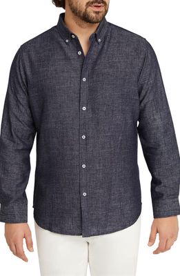 Johnny Bigg Cole Solid Button-Down Shirt in Navy