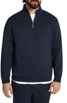 Johnny Bigg Hayden Quarter Zip Sweatshirt in Navy