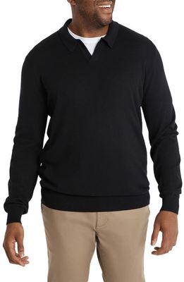 Johnny Bigg Johnny Collar Sweater Polo in Black