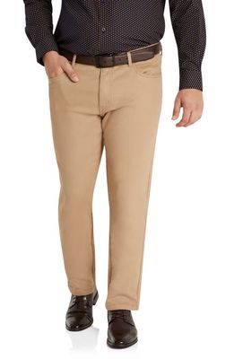 Johnny Bigg Murphy Stretch Cotton Knit Chinos in Sand