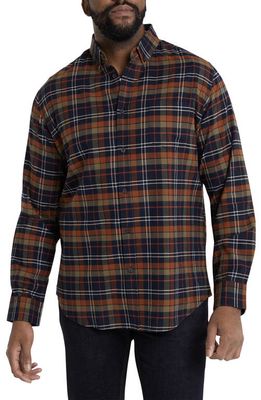 Johnny Bigg Snowden Regular Fit Check Cotton Button-Down Shirt in Ginger