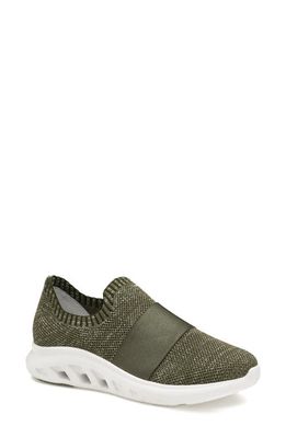Johnston & Murphy Activate Water Resistant Slip-On Sneaker in Olive Knit