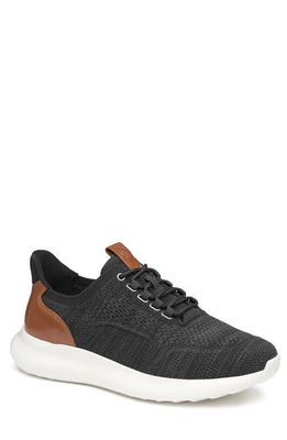 Johnston & Murphy Amherst 2.0 Knit Plain Toe Sneaker - Wide Width Available in Black Heathered Knit