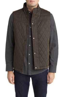Johnston & Murphy Anitque Quilted Vest in Brown