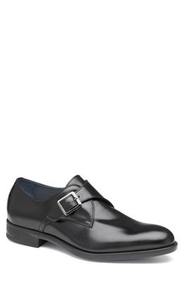 JOHNSTON & MURPHY COLLECTION Flynch Monk Strap Loafer in Black Italian Calfskin 