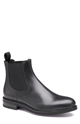 JOHNSTON & MURPHY COLLECTION Hartley Water Resistant Chelsea Boot in Black Italian Calfskin 