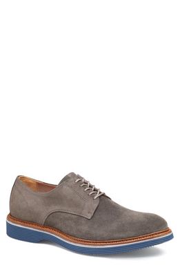 JOHNSTON & MURPHY COLLECTION Jenson Plain Toe Derby in Gray Italian Suede 