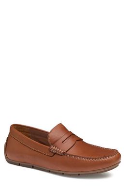 JOHNSTON & MURPHY COLLECTION Johnston & Murphy Baldwin Driver Penny Loafer in Cognac Sheepskin 