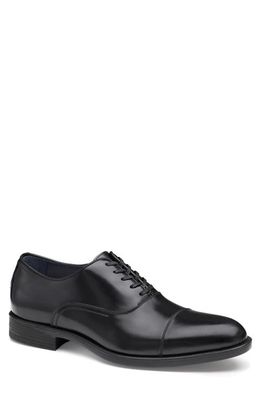 JOHNSTON & MURPHY COLLECTION Johnston & Murphy Flynch Cap Toe Oxford in Black Italian Calfskin 