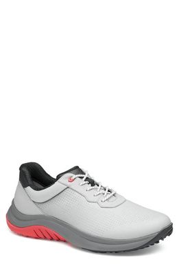 Johnston & Murphy HT1-Luxe Hybrid Golf Shoe in Light Gray Waterproof Full