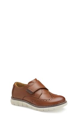 Johnston & Murphy Kids' Holden Wingtip Monk Strap Shoe in Tan Full Grain