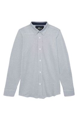 Johnston & Murphy Kids' XC Flex Stretch Button-Up Shirt in Navy Micro Dot