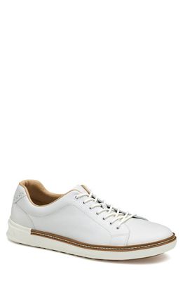 Johnston & Murphy McGuffey GL1 Hybrid Sneaker in White Waterproof Full Grain