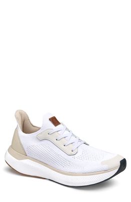 Johnston & Murphy Miles Knit Sneaker in White Knit