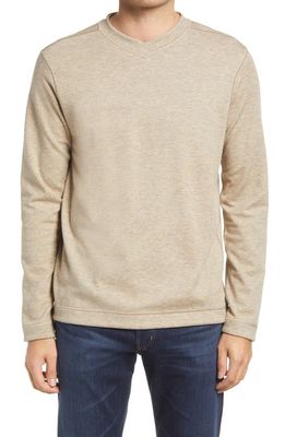 Johnston & Murphy Reversible Long Sleeve Shirt in Oatmeal/Light Gray