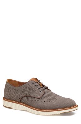 Johnston & Murphy Upton Knit Wingtip in Gray