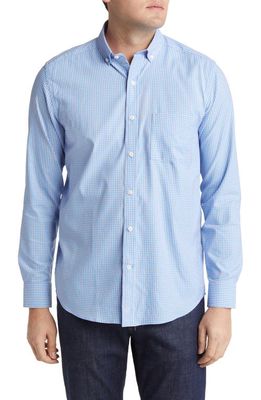 Johnston & Murphy XC4 Classic Fit Gingham Button-Down Shirt in Blue/Pink