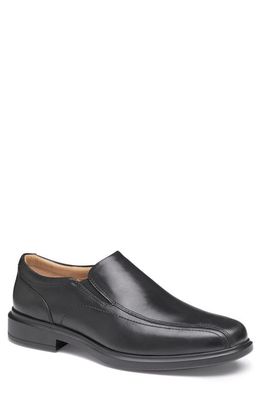 Johnston & Murphy XC4 Stanton 2.0 Runoff Venetian Loafer in Black Waterproof Full Grain