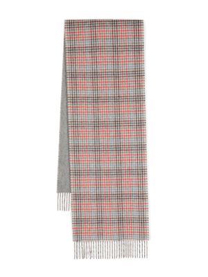 Johnstons of Elgin fine-check reversible cashmere scarf - Multicolour
