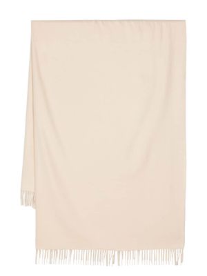 Johnstons of Elgin frayed-edge cashmere scarf - Neutrals